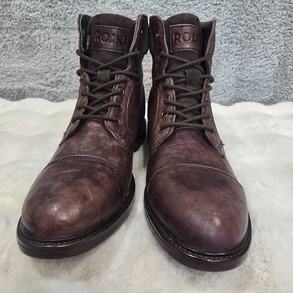 Roan by Bed Stu Lecture Boots Distressed Leather Burgundy Men's Size 10 NEW - Picture 6 of 9